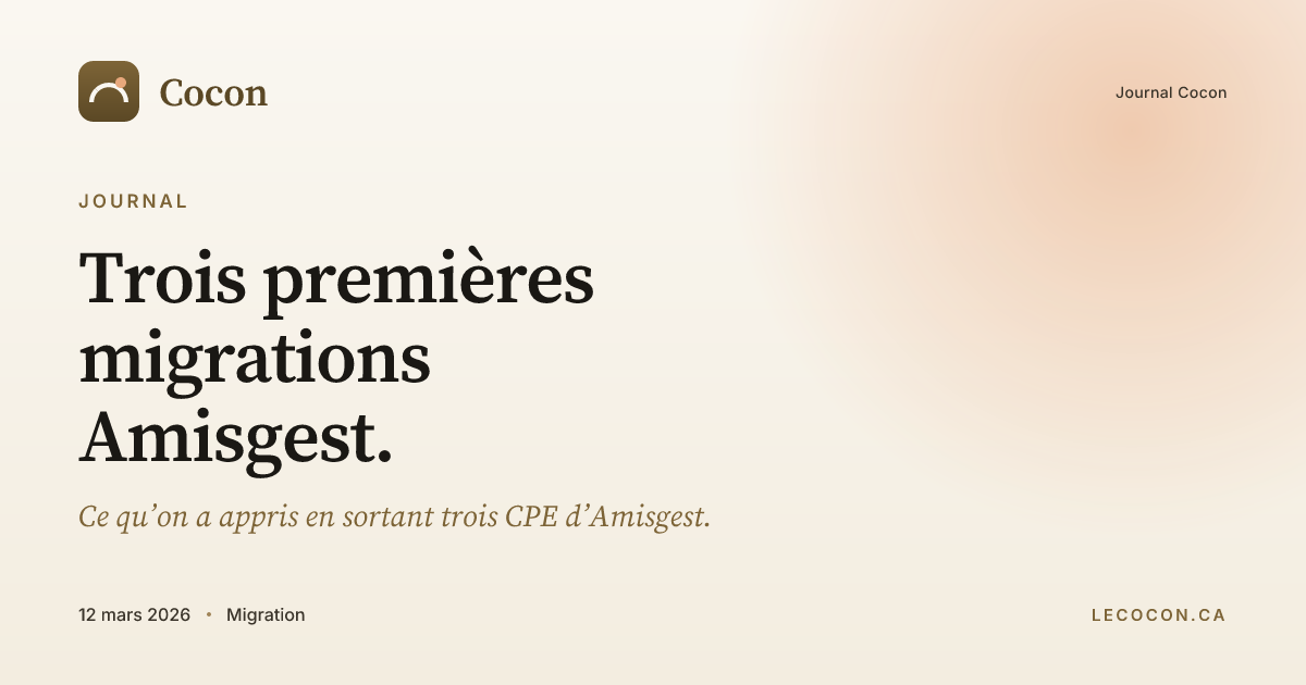 Aperçu Open Graph pour /journal/migration-amisgest-trois-premieres